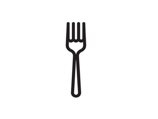 Stylish 2D fork graphic in clean vector style