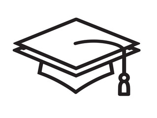 Scholarly graduation symbol in flat vector design