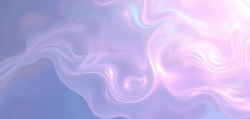 Obraz premium Dreamy pastel swirls, iridescent sheen, soft gradient glow, opalescent, color