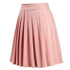 Soft pastel pink pleated line skirt mockup for fashion design and branding, png