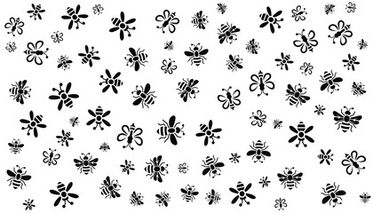 Bee Pattern Vector