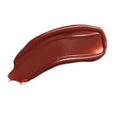 caramel brown glossy lipstick smear, cosmetics beauty product texture, liquid blush, lipstick,...