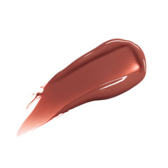 caramel brown glossy lipstick smear, cosmetics beauty product texture, liquid blush, lipstick, lipgloss swatch	
