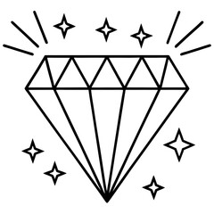 Diamond Dust line art vector