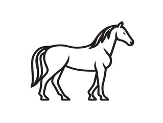 Graceful 2D horse illustration in clean vector format