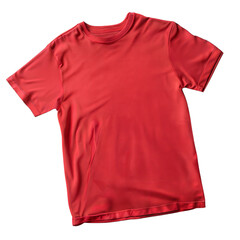 Plain red cotton t-shirt mockup, png file