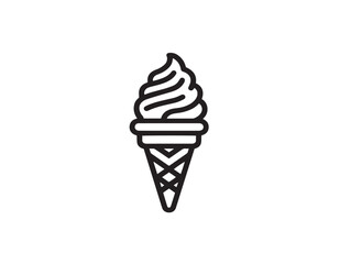 Sweet ice cream line art for summer