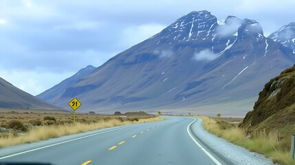 Scenic Road to Mount Cook National Park,  South Island, New Zealand