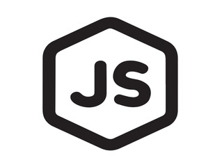 Clean modern JavaScript icon in vector form