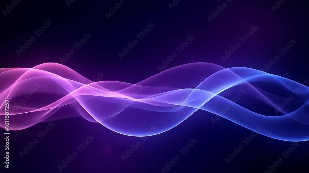 Aufkleber abstract waves animation background loop purple and blue gradient motion graphics visualizer 4k