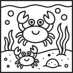 Fototapeta premium Cozy Moments Bold Line Coloring Page – Relaxing Hygge-Inspired Illustration