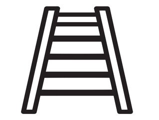 Simple straight ladder icon in clean style