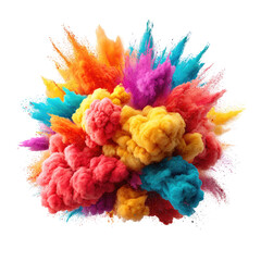 Colorful explosion of vibrant inks