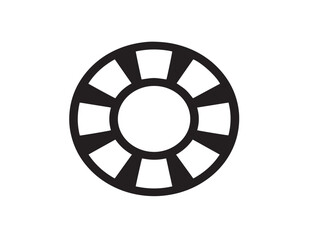 Fototapeta premium Detailed clean vector lifebuoy rescue ring art