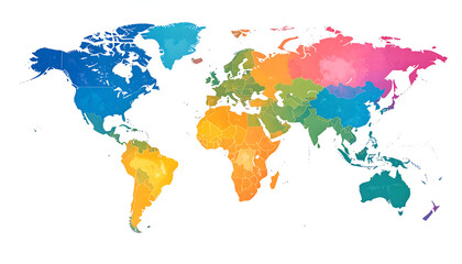 Colorful Political World Map