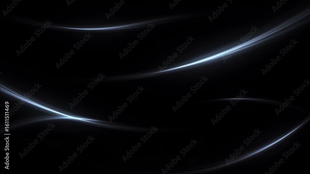 Aufkleber abstract lights on black: illuminated, curved lines dance across a dark canvas, inviting introspecti