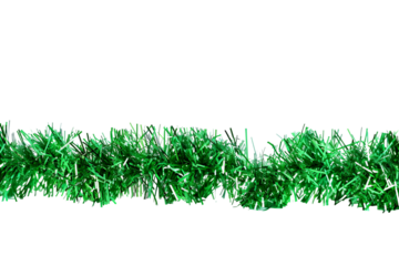 Green tinsel garland Christmas decoration festive bright