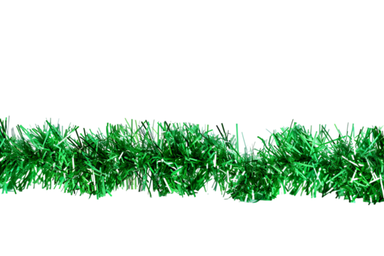 Green tinsel garland Christmas decoration festive bright