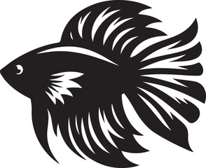 Black Fish Silhouette Vector – Iconic Logo Design for Marine and Fishing Themes