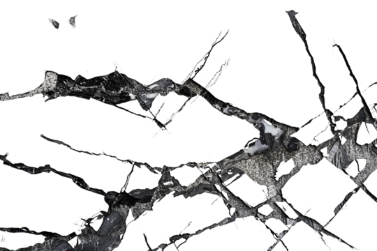 Abstract Black and White Crackle Texture Art,