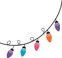 Christmas Lights SVG, Christmas light string SVG, Christmas lights, Christmas cut file, Christmas Svg, Cricut, Silhouette, Vector