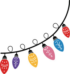 Christmas Lights SVG, Christmas light string SVG, Christmas lights, Christmas cut file, Christmas Svg, Cricut, Silhouette, Vector