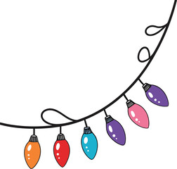 Christmas Lights SVG, Christmas light string SVG, Christmas lights, Christmas cut file, Christmas Svg, Cricut, Silhouette, Vector
