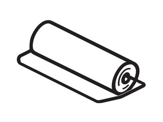 Paint roller tool icon in clean flat vector