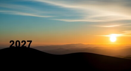 2027 sunset horizon view - future year concept