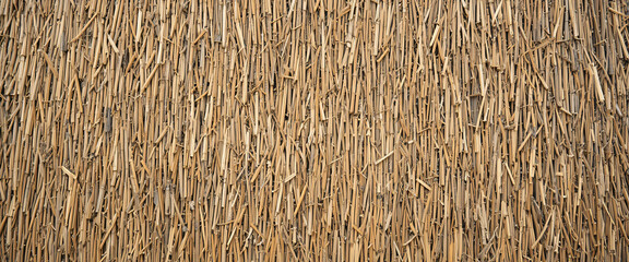 Textured Thatched Straw Surface Background