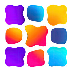 Abstract geometric shapes, vibrant colors