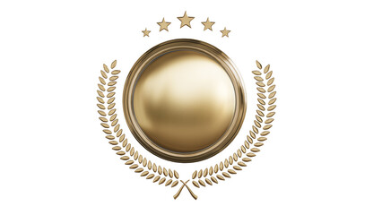 Golden Laurel Wreath Emblem 