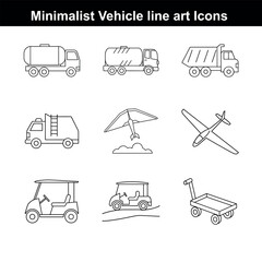 set of vector transportation icons and silhouettes, including cars, trucks, buses, trains, ships, airplanes, taxis, and other road and cargo vehicles, perfect for illustrating travel and t