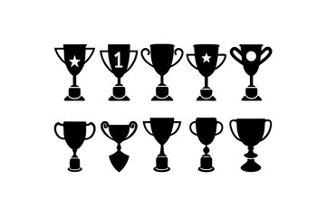 different cup trophy set  .svg