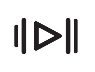 Clean flat playlist icon for music lovers