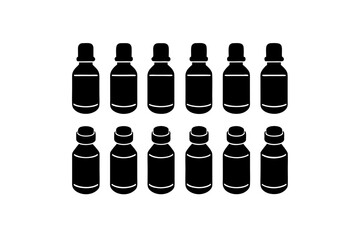 different pill bottle set     .svg