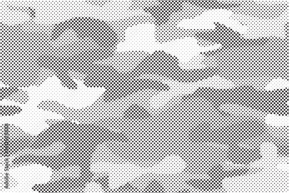 Poster abstract halftone background. military camouflage effect dot seamless pattern texture. dotted backgr