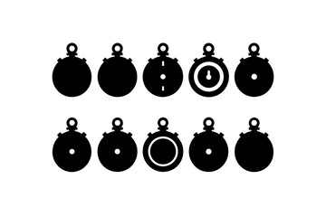 different stopwatch icon set  