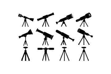 different telescope icon set  .svg