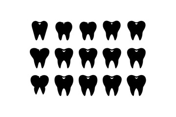  different tooth icon set  .svg