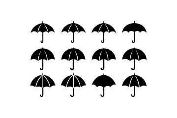  different umbrella icon set  