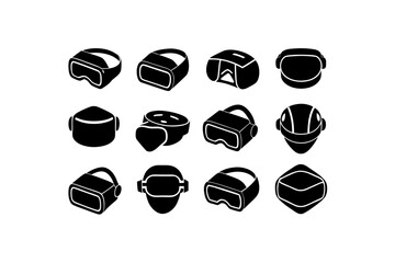 different vr headset set  .svg