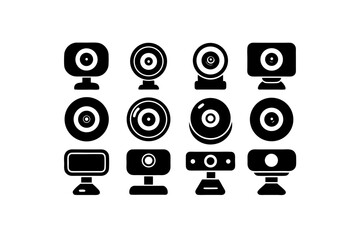 different webcam icon set  .svg