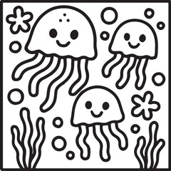 Cozy Moments Bold Line Coloring Page – Relaxing Hygge-Inspired Illustration