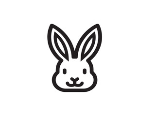 Fototapeta premium Simple and adorable rabbit icon illustration