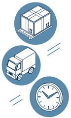 Shipping logistics graphic design