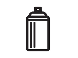Minimalist aerosol spray can in line art