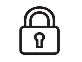 Stylish web lock icon in vector style