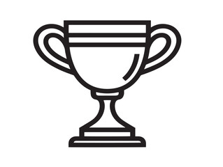 Stylish Trophy Cup Icon Designed in Clean Minimal Vector Art  