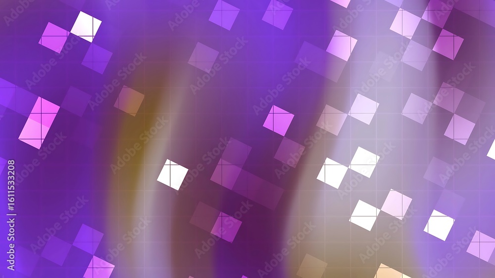 Aufkleber desertcore abstracts blink square abstract purple background with geometric pixelated squares, creat